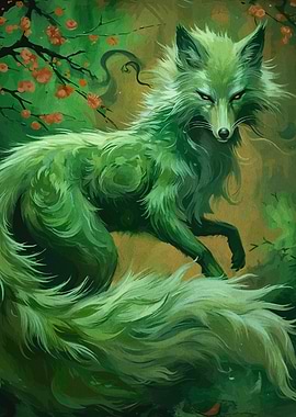 Emerald Fox in Forest