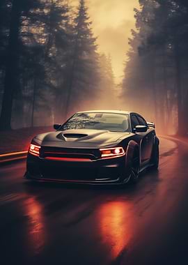 Dodge Charger in Forest