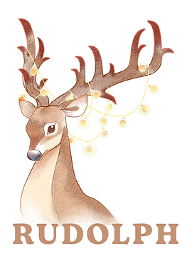 Rudolph the Reindeer with Christmas Lights