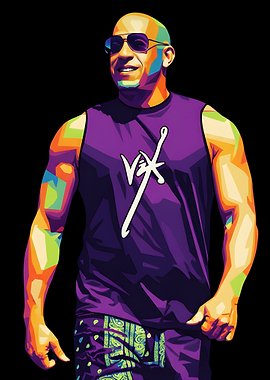 Vin Diesel Pop Art Portrait