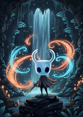 Hollow Knight in a Cave