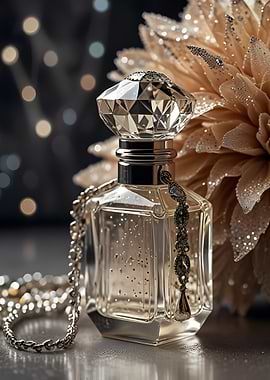 Elegant Perfume Bottle Still Life