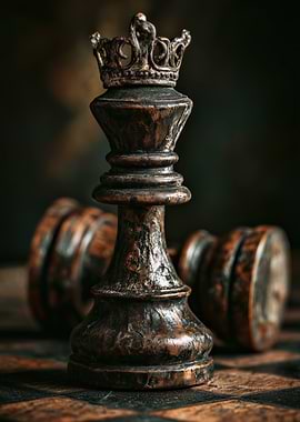 Chess King Piece Close-Up