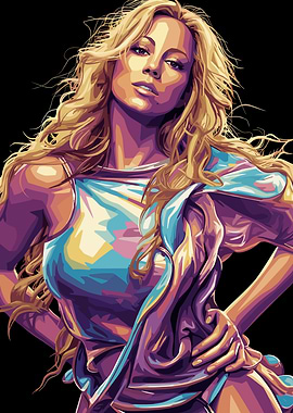 Mariah Carey Pop Art Portrait