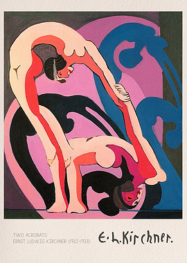 Two Acrobats by Ernst Ludwig Kirchner