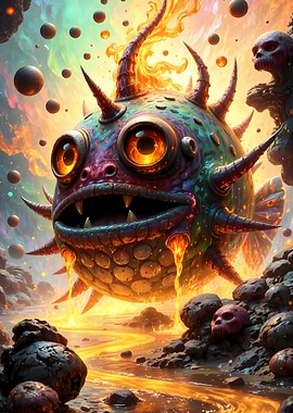 Fiery Eyed Monster Fish