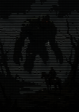 Abstract Forest in Dark ASCII Art