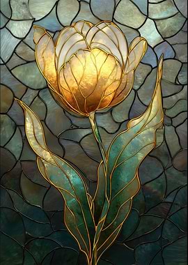 Stained Glass Tulip