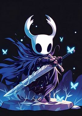 Hollow Knight character with sword