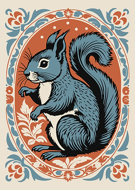 Stylized Squirrel Portrait