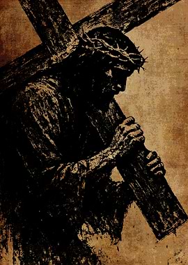 Jesus Carrying the Cross Illustration