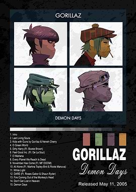 Gorillaz - Demon Days Album Cover