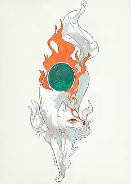 Okami Amaterasu Digital Art