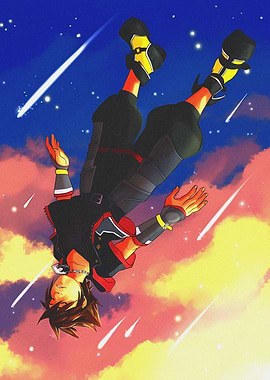 Sora Falling Through the Sky