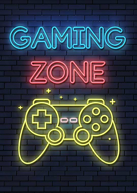 Gaming Zone Neon Lights Gamer
