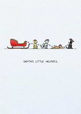 Santa's Little Helpers: Dogs and Sleigh