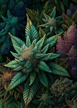Marijuana Plant Close-Up