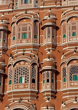 Pink Palace Facade – Jaipur Architectural Rhythm
