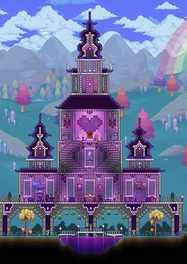 Terraria: Lavish Purple Castle