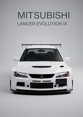 white Mitsubishi Lancer Evolution IX