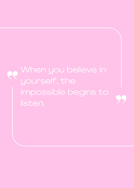 Inspirational Quote on Pink Background