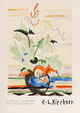 Still Life with Meadow Flowers by Kirchner