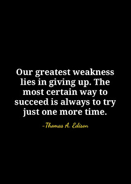 Inspirational Quote by Thomas Edison