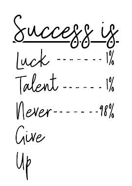 Success is Never Give Up