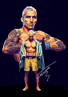 Charles Oliveira MMA Fighter Portrait