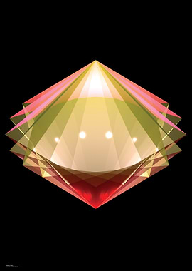 Abstract Geometric Diamond Shape