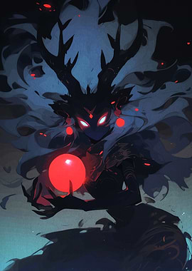 Dark Forest Spirit with Red Orb
