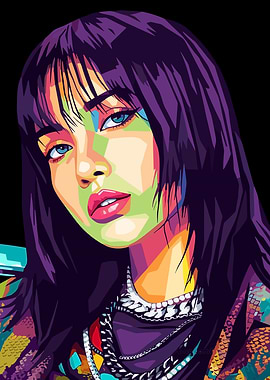 Lisa Blackpink Pop Art Portrait