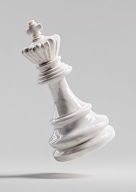 White Chess King Piece
