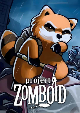 Project Zomboid Raccoon Character Art