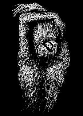 Monochrome woman in the Dark