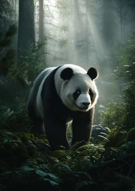 Panda in Forest