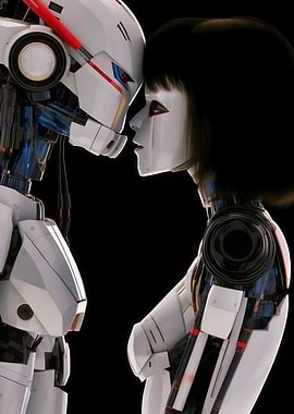 Robot and Android Face to Face