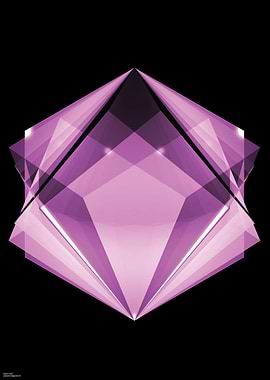 Abstract Purple Geometric Shape on Black