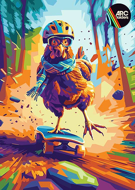 Skateboarding Chicken in the Woods ARC Raiders