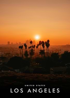 Los Angeles Sunset Skyline