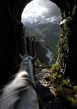 Horseback Ride Through Mountain Pass