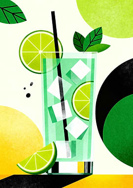 Lime Drink Illustration