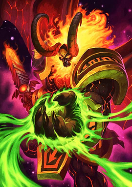 Fiery Demon with Green Energy