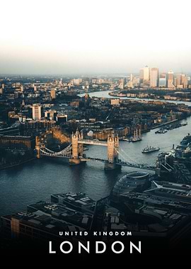 London cityscape with Tower Bridge