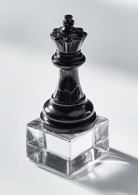 Black Queen Crystal Chess Piece