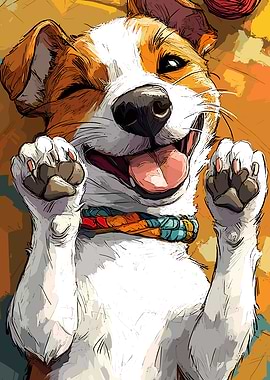 Happy Dog Illustration