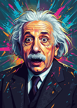 Albert Einstein Pop Art Portrait
