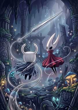 Hollow Knight and Hornet Illustration