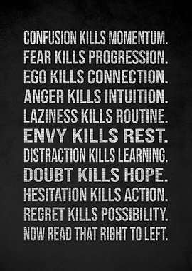 Motivational Text Art on Dark Background v14