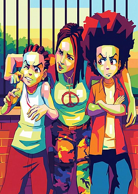 The Boondocks colorful digital art